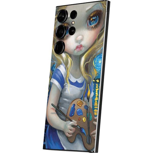 Artist Alice in Van Gogh Starry Night by Jasmine Becket-Griffith Galaxy S25 Ultra Skin