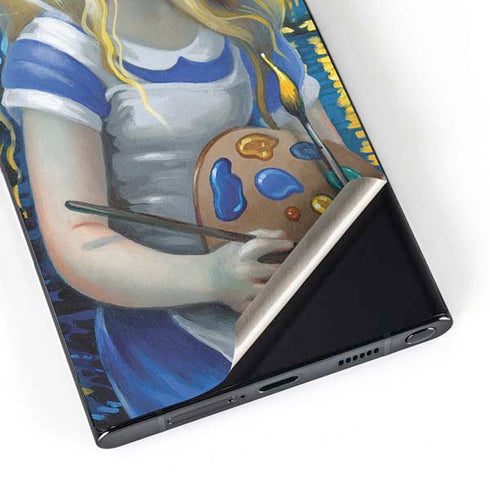 Artist Alice in Van Gogh Starry Night by Jasmine Becket-Griffith Galaxy S25 Ultra Skin