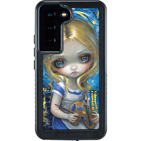Artist Alice in Van Gogh Starry Night by Jasmine Becket-Griffith Galaxy S24 Waterproof Case