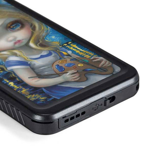 Artist Alice in Van Gogh Starry Night by Jasmine Becket-Griffith Galaxy S24 Waterproof Case