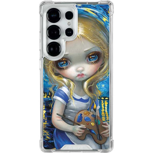 Artist Alice in Van Gogh Starry Night by Jasmine Becket-Griffith Galaxy S25 Ultra Clear Case