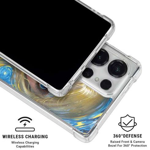 Artist Alice in Van Gogh Starry Night by Jasmine Becket-Griffith Galaxy S25 Ultra Clear Case