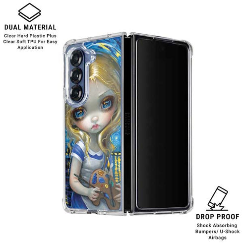 Artist Alice in Van Gogh Starry Night by Jasmine Becket-Griffith Galaxy Z Fold6 Clear Case