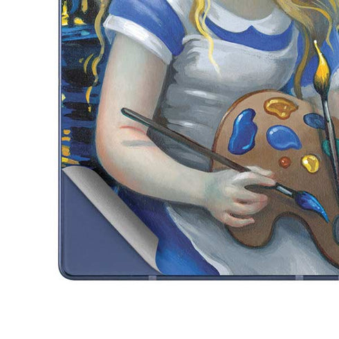 Artist Alice in Van Gogh Starry Night by Jasmine Becket-Griffith Galaxy Z Fold6 Skin