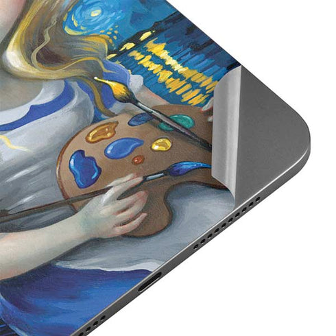 Artist Alice in Van Gogh Starry Night by Jasmine Becket-Griffith Apple iPad Mini Skin