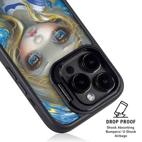 Artist Alice in Van Gogh Starry Night by Jasmine Becket-Griffith iPhone 14 Pro Kickstand Case