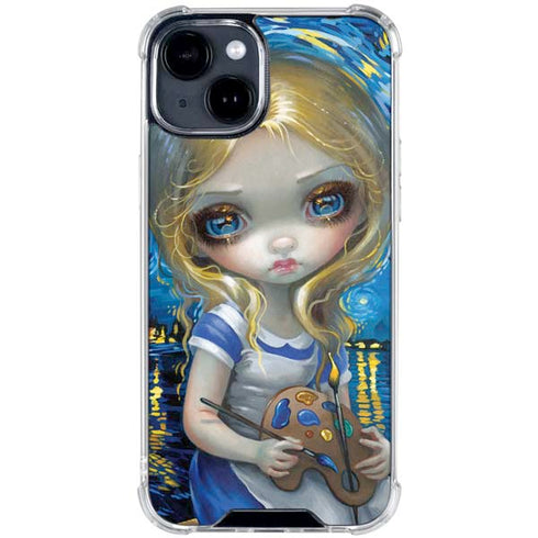 Artist Alice in Van Gogh Starry Night by Jasmine Becket-Griffith iPhone 15 Clear Case