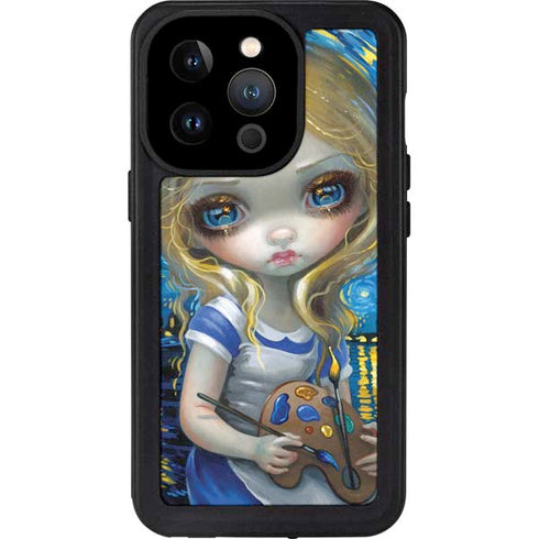 Artist Alice in Van Gogh Starry Night by Jasmine Becket-Griffith iPhone 15 Pro Waterproof Case