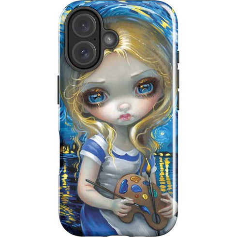 Artist Alice in Van Gogh Starry Night by Jasmine Becket-Griffith iPhone 16 Impact Case