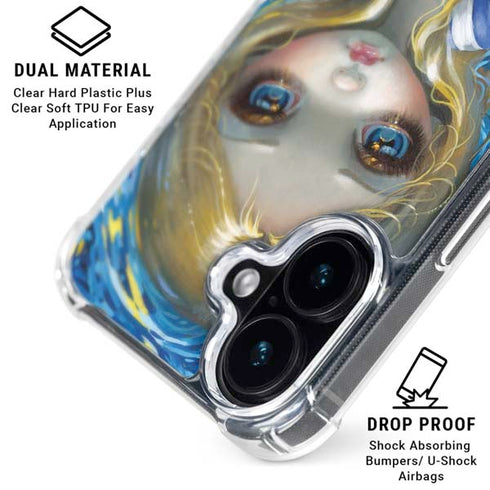 Artist Alice in Van Gogh Starry Night by Jasmine Becket-Griffith iPhone 16 Plus Clear Case