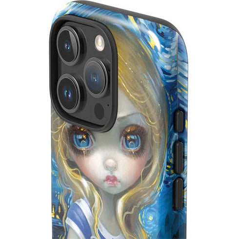 Artist Alice in Van Gogh Starry Night by Jasmine Becket-Griffith iPhone 16 Pro Impact Case
