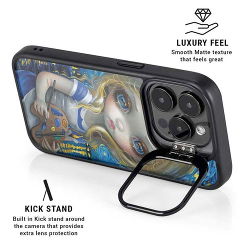 Artist Alice in Van Gogh Starry Night by Jasmine Becket-Griffith iPhone 16 Pro Kickstand Case