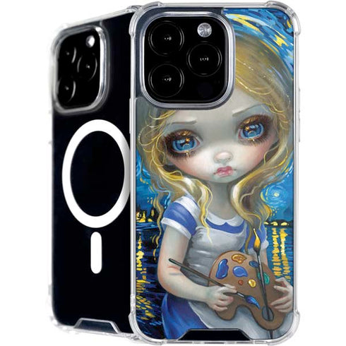 Artist Alice in Van Gogh Starry Night by Jasmine Becket-Griffith iPhone Cases
