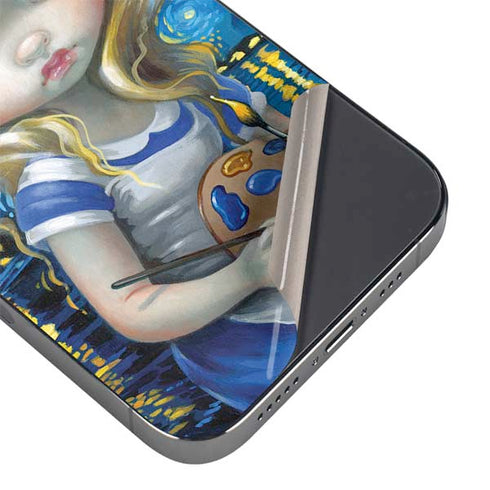 Artist Alice in Van Gogh Starry Night by Jasmine Becket-Griffith iPhone 16 Pro Max Skin