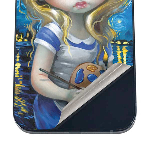 Artist Alice in Van Gogh Starry Night by Jasmine Becket-Griffith iPhone 16 Skin