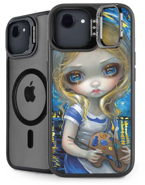 Artist Alice in Van Gogh Starry Night by Jasmine Becket-Griffith iPhone 16e Kickstand Case