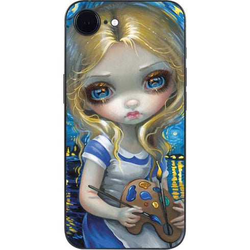 Artist Alice in Van Gogh Starry Night by Jasmine Becket-Griffith iPhone 16e Skin