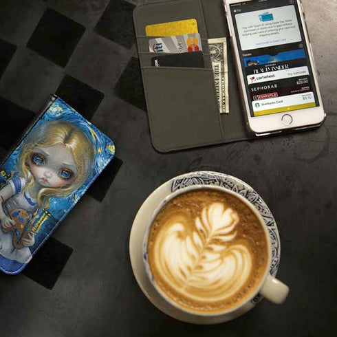 Artist Alice in Van Gogh Starry Night by Jasmine Becket-Griffith iPhone 7 Folio Case