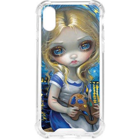 Artist Alice in Van Gogh Starry Night by Jasmine Becket-Griffith iPhone XS Clear Case