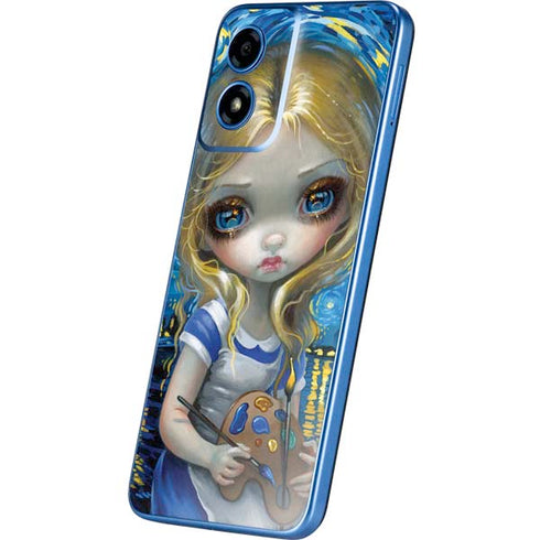 Artist Alice in Van Gogh Starry Night by Jasmine Becket-Griffith Moto G Play 4G (2024) Skin
