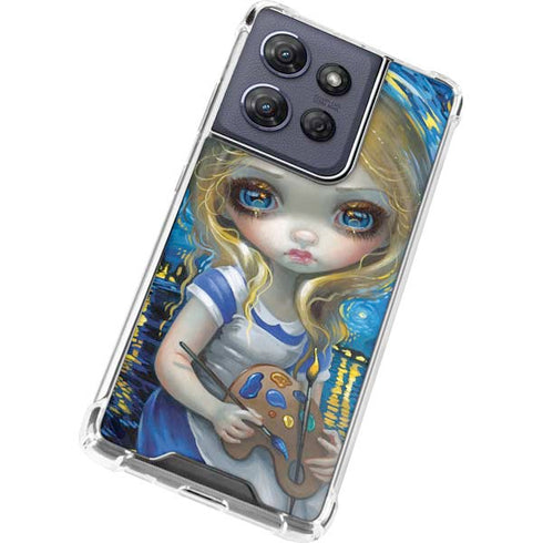 Artist Alice in Van Gogh Starry Night by Jasmine Becket-Griffith Moto G Stylus 5G (2025) Clear Case