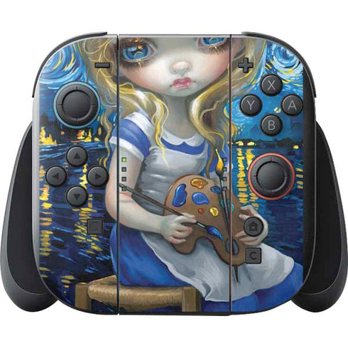 Artist Alice in Van Gogh Starry Night by Jasmine Becket-Griffith Nintendo Switch 2 (2025) with Joy-Con Skin
