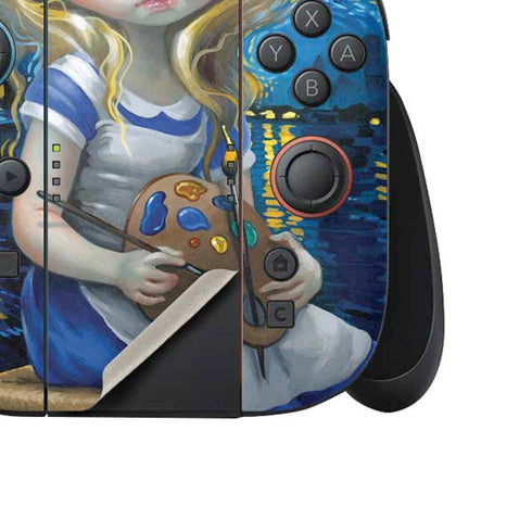 Artist Alice in Van Gogh Starry Night by Jasmine Becket-Griffith Nintendo Switch 2 (2025) Joy-Con Controller Skin