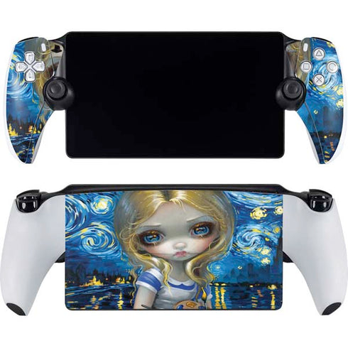 Artist Alice in Van Gogh Starry Night by Jasmine Becket-Griffith PlayStation PS5 Skins