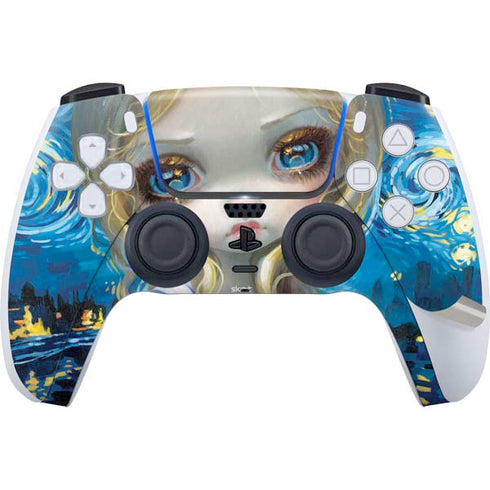 Artist Alice in Van Gogh Starry Night by Jasmine Becket-Griffith PS5 Pro Disk Bundle Skin