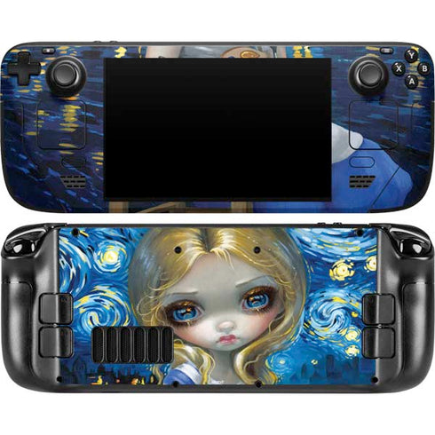 Artist Alice in Van Gogh Starry Night by Jasmine Becket-Griffith Steam Deck Handheld Gaming Computer OLED Skin