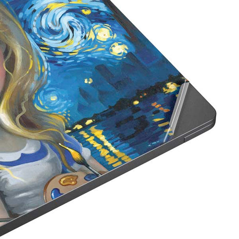 Artist Alice in Van Gogh Starry Night by Jasmine Becket-Griffith Surface Laptop 7 15in Skin
