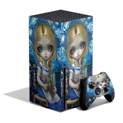 Artist Alice in Van Gogh Starry Night by Jasmine Becket-Griffith Xbox Series X Skins