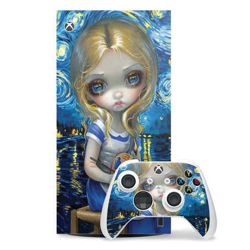 Artist Alice in Van Gogh Starry Night by Jasmine Becket-Griffith Xbox Series X Skins