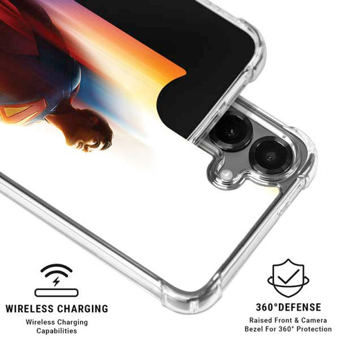 Superman 2025 Man of Steel Ascension Heroic Glow Galaxy S26 Plus Clear Case