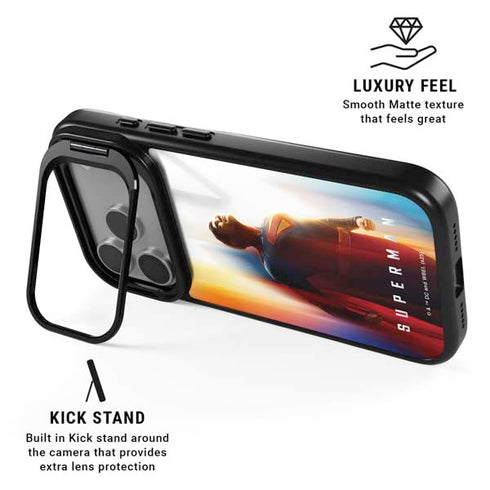 Superman 2025 Man of Steel Ascension Heroic Glow iPhone 17 Pro Max Kickstand Case