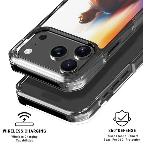 Superman 2025 Man of Steel Ascension Heroic Glow iPhone 18 Pro Clear Case