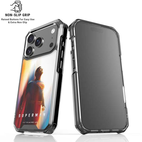 Superman 2025 Man of Steel Ascension Heroic Glow iPhone 18 Pro Clear Case