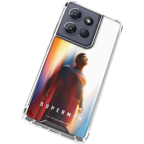 Superman 2025 Man of Steel Ascension Heroic Glow Moto G Play 5G (2025) Clear Case