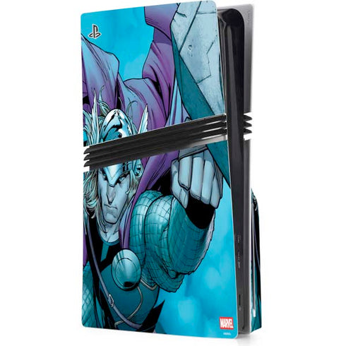 Marvel Thor Asgard on Ice PS5 Pro Disk Console Skin