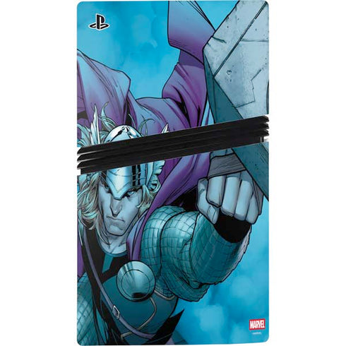 Marvel Thor Asgard on Ice PS5 Pro Disk Console Skin