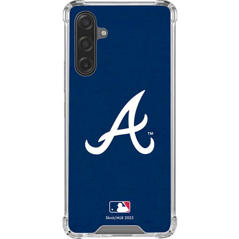 MLB Atlanta Braves - Solid Distressed Galaxy A17 Clear Case