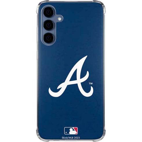 MLB Atlanta Braves - Solid Distressed Galaxy A35 5G Clear Case