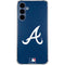 MLB Atlanta Braves - Solid Distressed Galaxy A55 5G Clear Case
