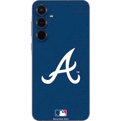 MLB Atlanta Braves - Solid Distressed Galaxy A55 5G Skin