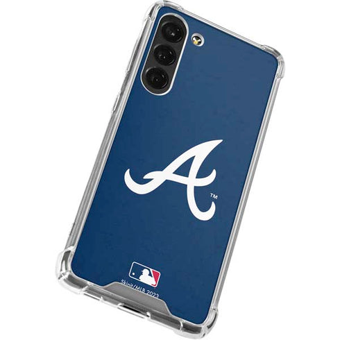 MLB Atlanta Braves - Solid Distressed Galaxy S24 FE Clear Case