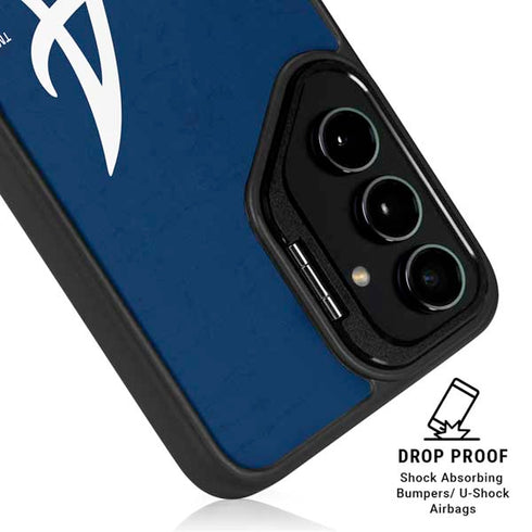 MLB Atlanta Braves - Solid Distressed Galaxy S24 FE Kickstand Case