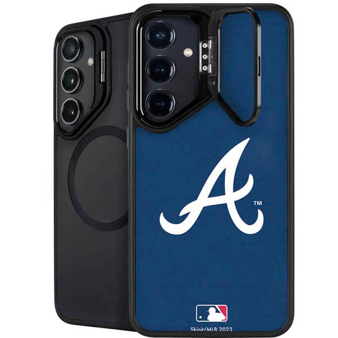 MLB Atlanta Braves - Solid Distressed Galaxy S25 Kickstand Case