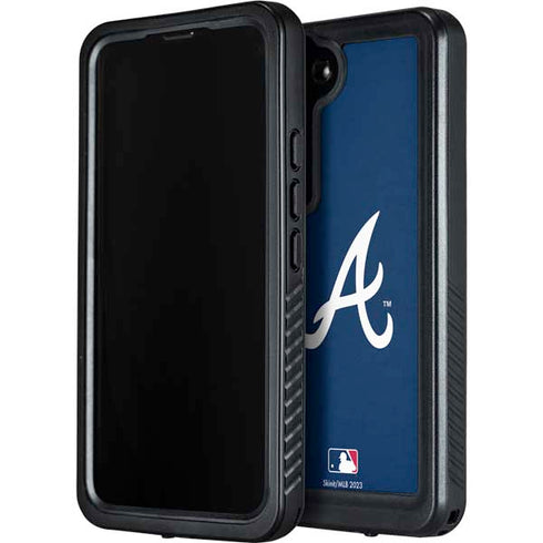 MLB Atlanta Braves - Solid Distressed Galaxy S24 Plus Waterproof Case
