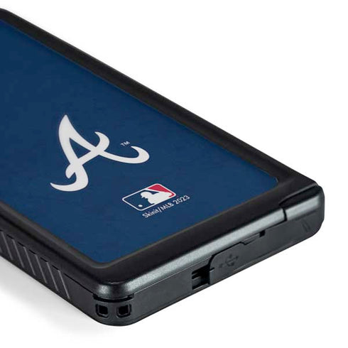 MLB Atlanta Braves - Solid Distressed Galaxy S24 Ultra Waterproof Case