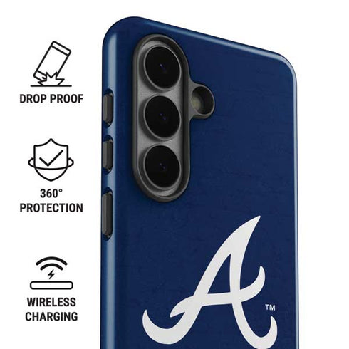 MLB Atlanta Braves - Solid Distressed Galaxy S26 Impact Case